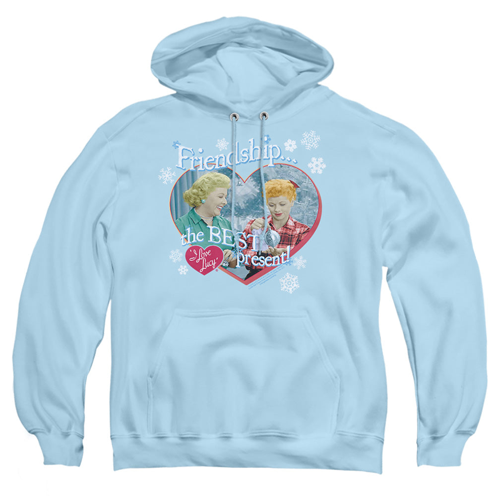 I Love Lucy - The Best Present - Adult Pull-over Hoodie - Light Blue