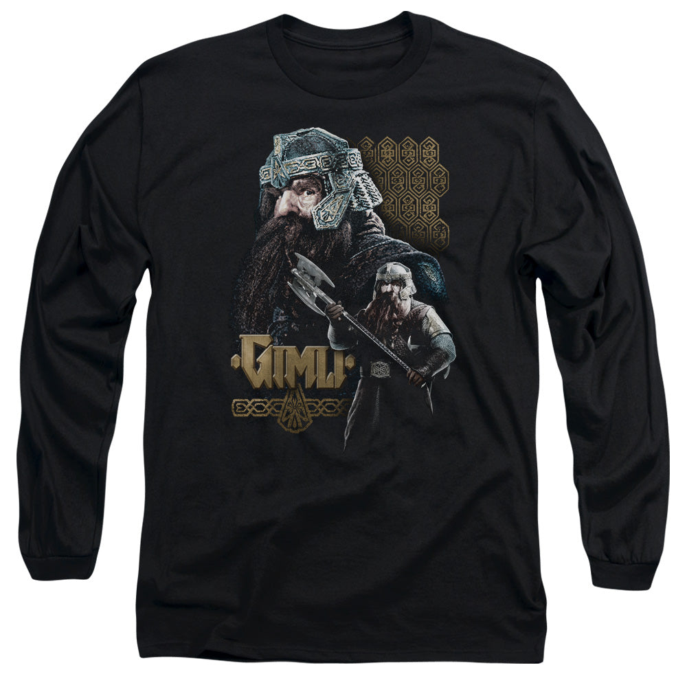 Lor - Gimli - Long Sleeve Adult 18/1 - Black T-shirt