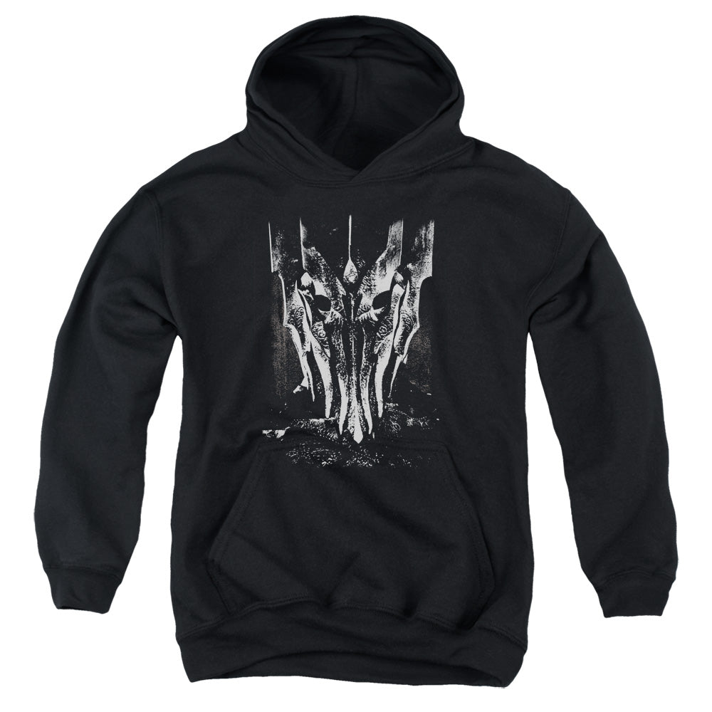 Lor - Big Sauron Head - Youth Pull-over Hoodie - Black