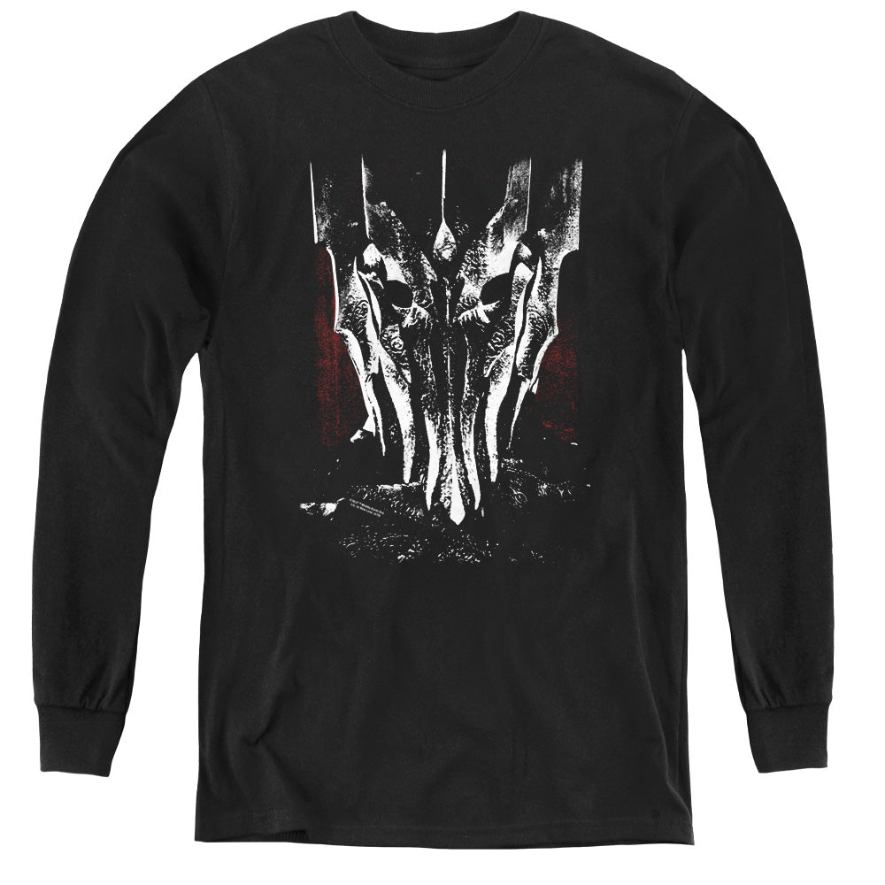 Lor - Big Sauron Head - Youth Long Sleeve Tee - Black