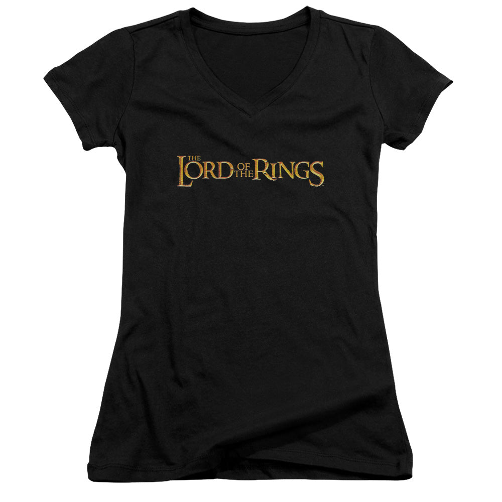 Lor - Lotr Logo - Junior V-neck - Black