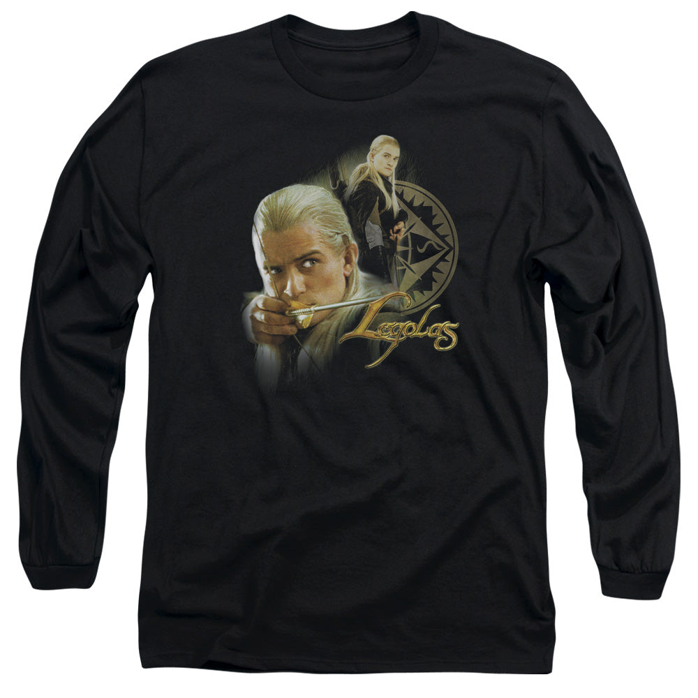 Lor - Legolas - Long Sleeve Adult 18/1 - Black T-shirt