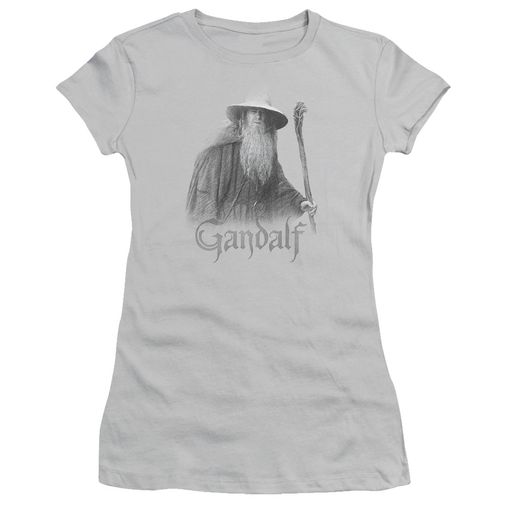 Lor - Gandalf The Grey - Short Sleeve Junior Sheer - Silver T-shirt