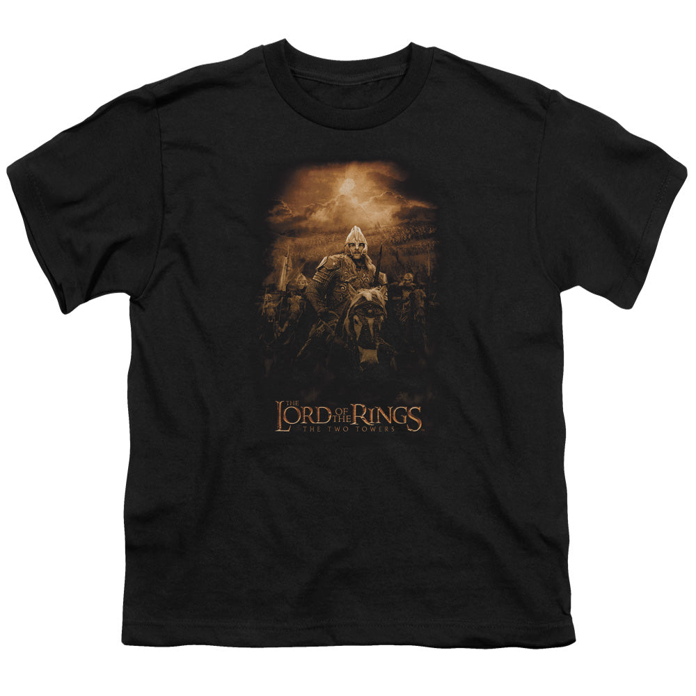 Lor - Riders Of Rohan - Short Sleeve Youth 18/1 - Black T-shirt