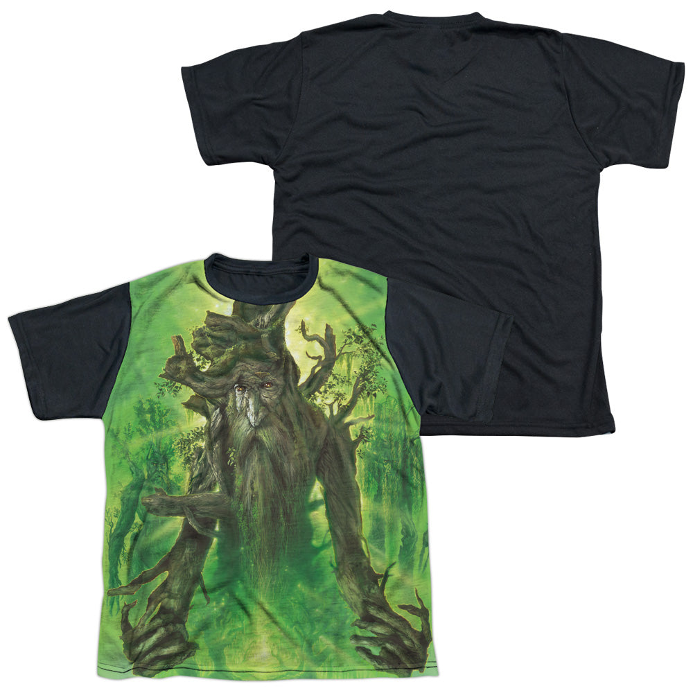 Lor - Treebeard - Short Sleeve Youth White Front Black Back   - White T-shirt