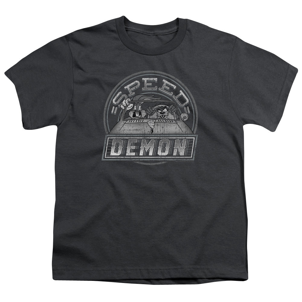 Looney Tuneshort Sleevepeed Demon-s - S Youth 18/1 - Charcoal T-shirt