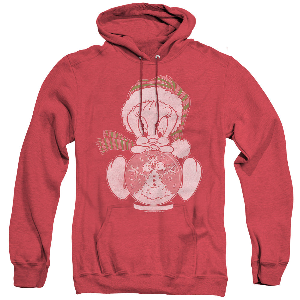 Looney Tunes - Tweey Globe - Adult Heather Hoodie - Red