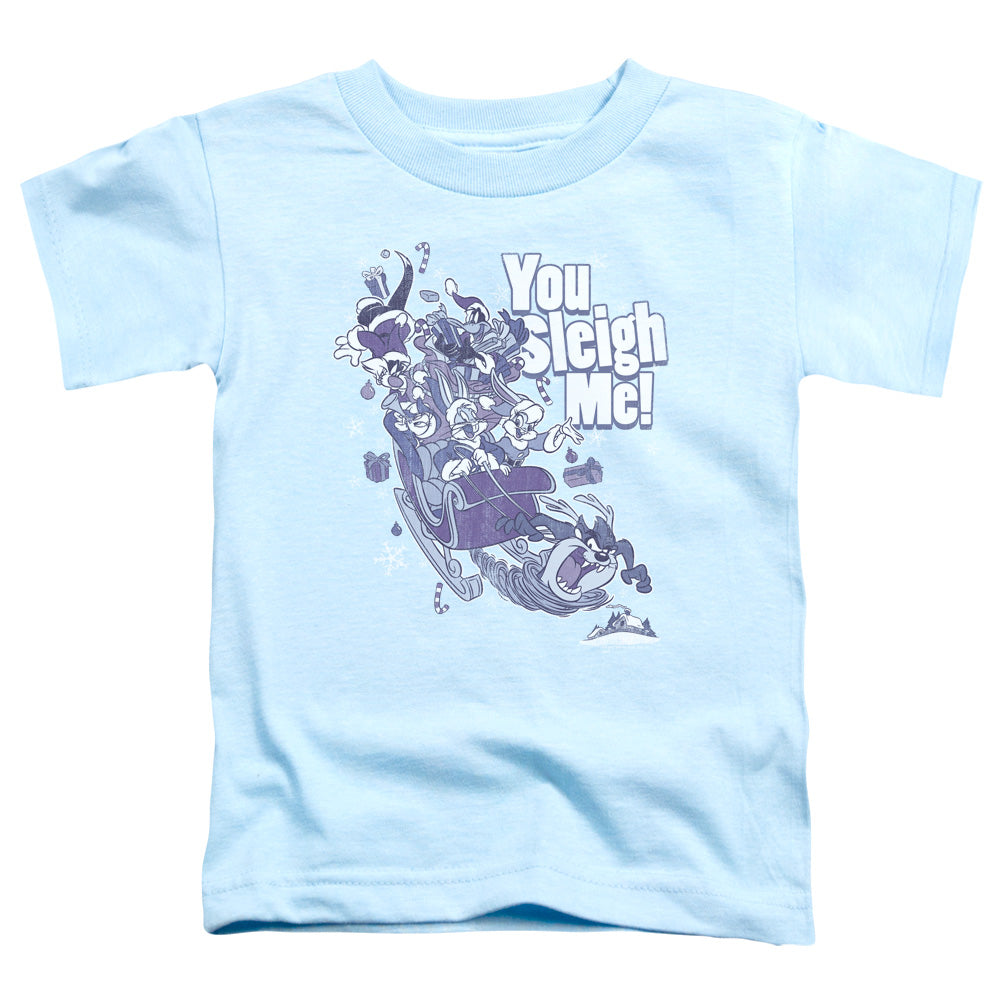 Looney Tunes - You Sleigh Me - Short Sleeve Toddler Tee - Light Blue T-shirt