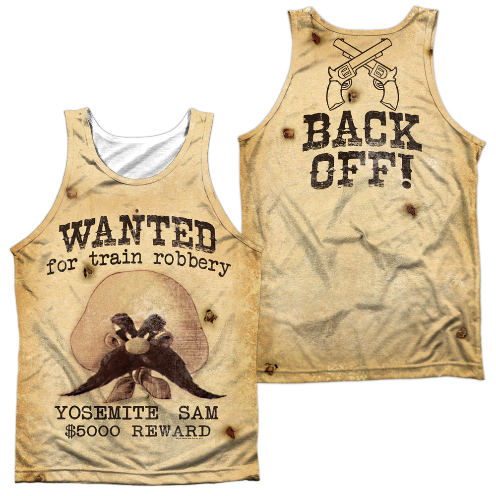 Looney Tunes - Wanted (Front/back Print) - Adult Poly Tank Top - White