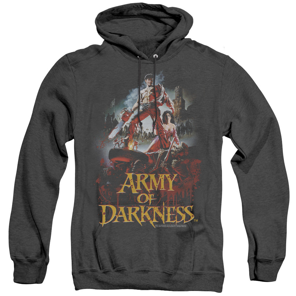 Army Of Darkness - Bloody Poster - Adult Heather Hoodie - Black