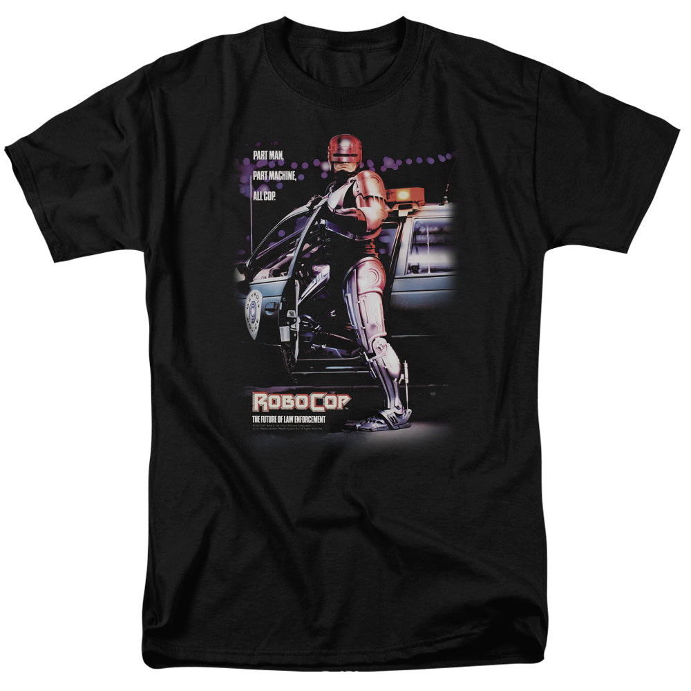 Robocop - Poster - Short Sleeve Adult 18/1 - Black T-shirt