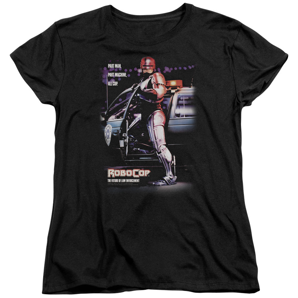 Robocop - Poster - Short Sleeve Womens Tee - Black T-shirt