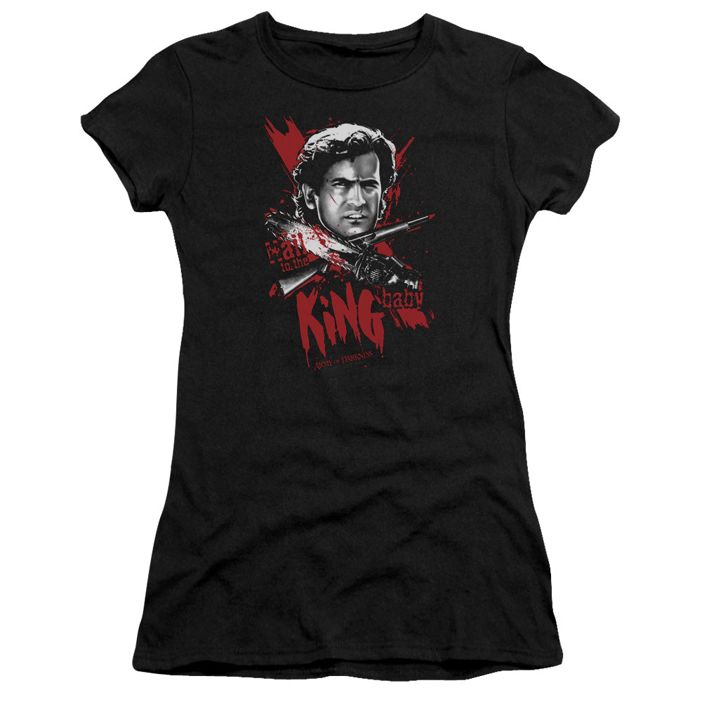 Army Of Darkness - Hail To The King - Short Sleeve Junior Sheer - Black T-shirt