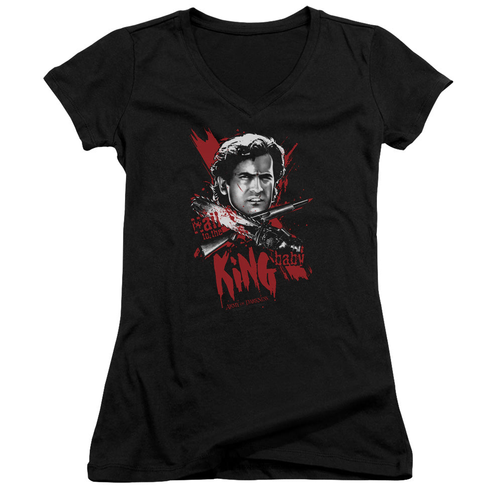 Army Of Darkness Hail To The King - Junior V-neck - Black