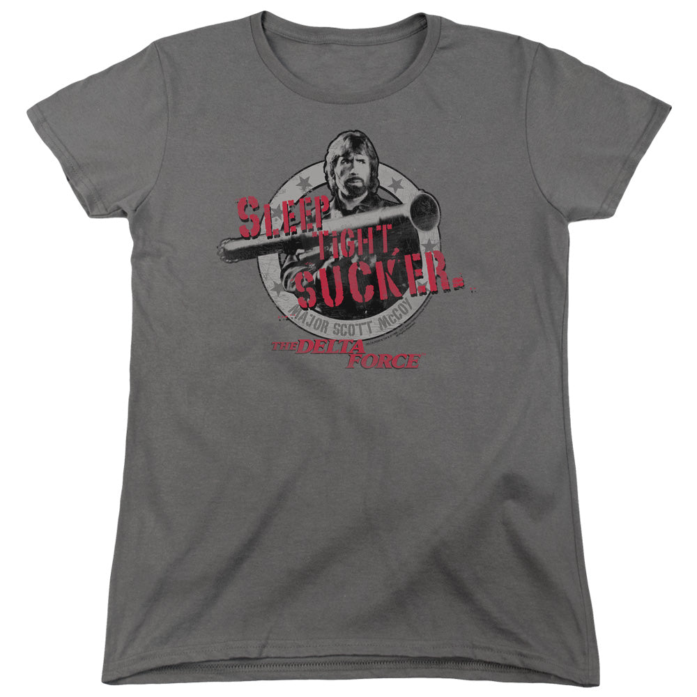 Delta Force - Sleep Tight - Short Sleeve Womens Tee - Charcoal T-shirt