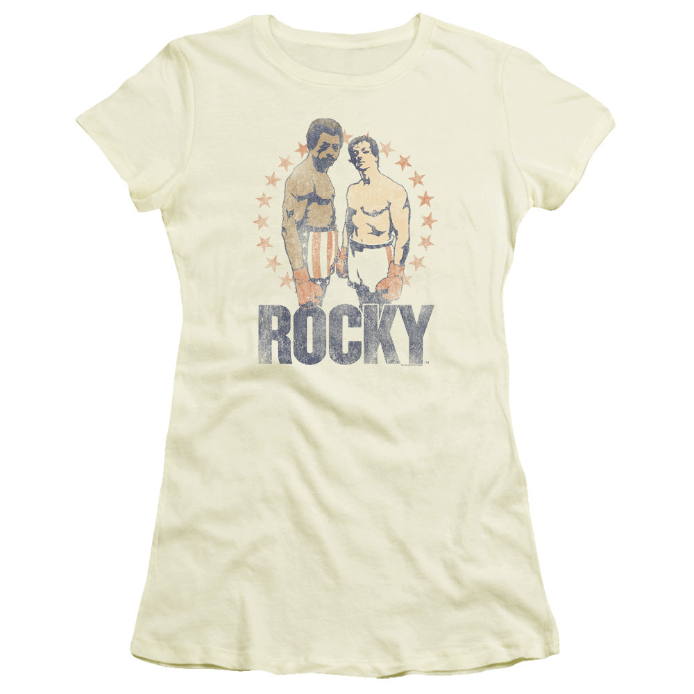 Rocky - Creed And Balboa - Short Sleeve Junior Sheer - Cream T-shirt