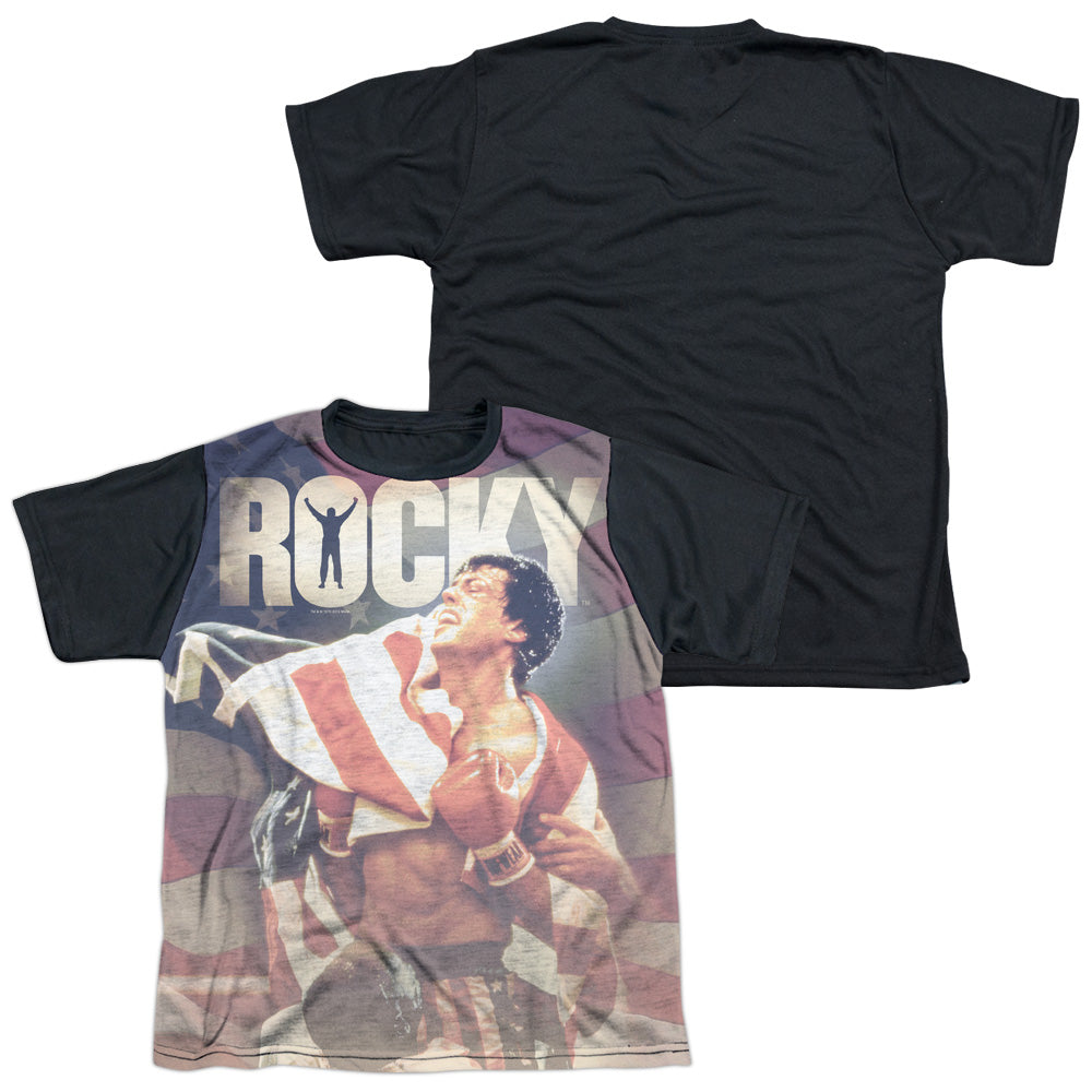 Rocky - American Dreams - Short Sleeve Youth White Front Black Back   - White T-shirt