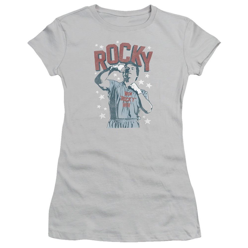 Rocky - In Training - Short Sleeve Junior Sheer - Silver T-shirt