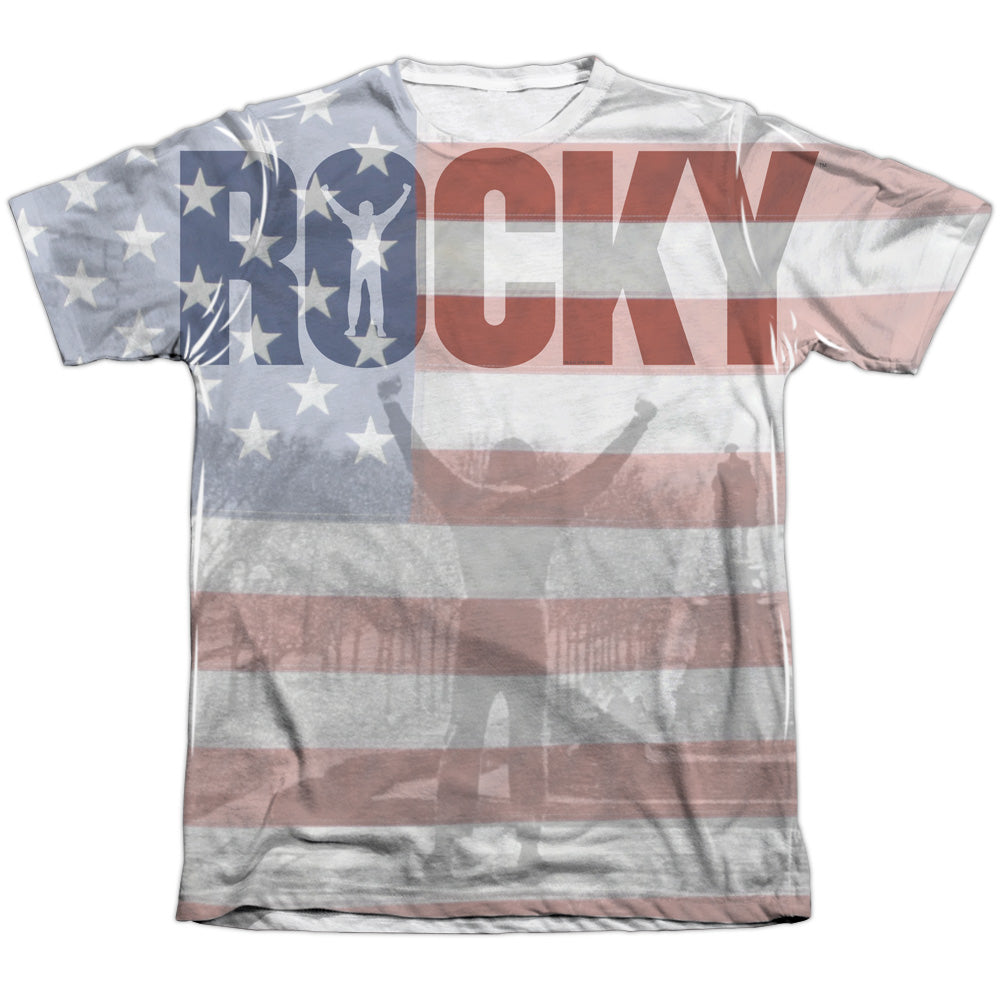 Rocky - America - Adult Poly/cotton Short Sleeve Tee - White T-shirt