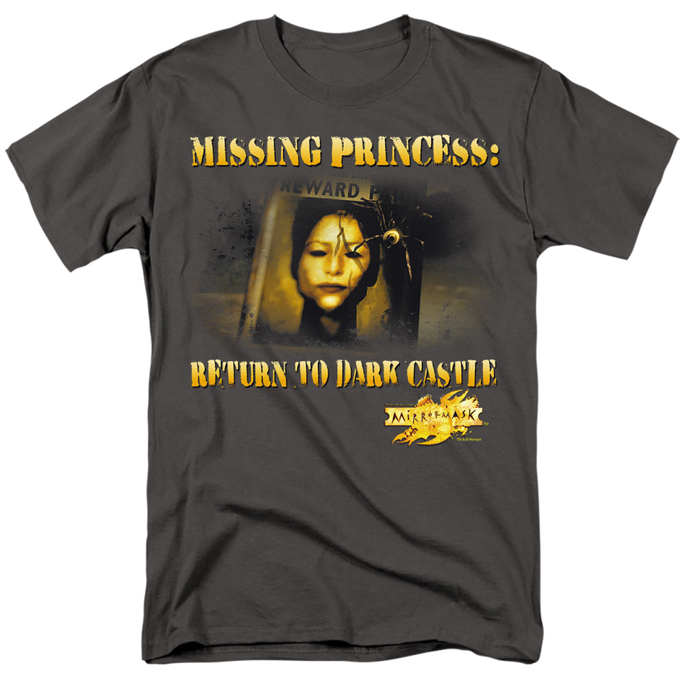 Mirrormask - Missing Princess - Short Sleeve Adult 18/1 - Charcoal T-shirt