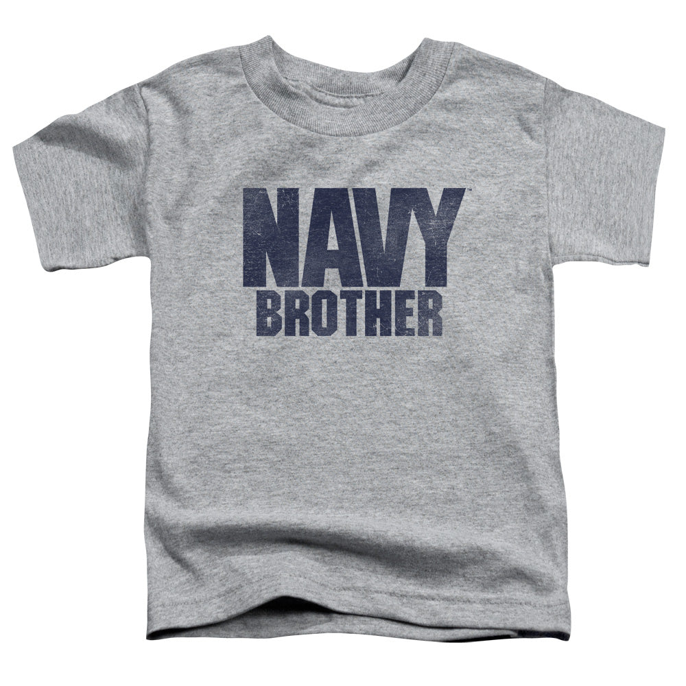 Navy - Brother - Short Sleeve Toddler Tee - Athletic Heather T-shirt