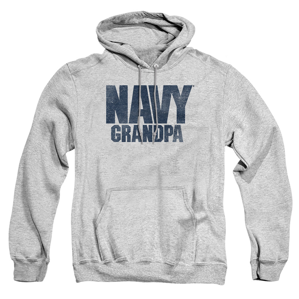 Navy - Grandpa - Adult Pull-over Hoodie - Athletic Heather