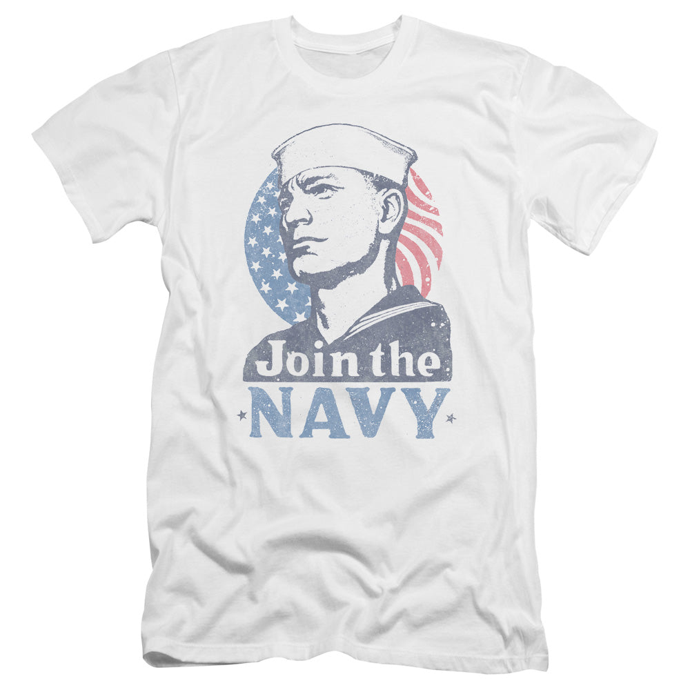 Navy - Join Now-premuim Canvas Adult Slim Fit 30/1 - White