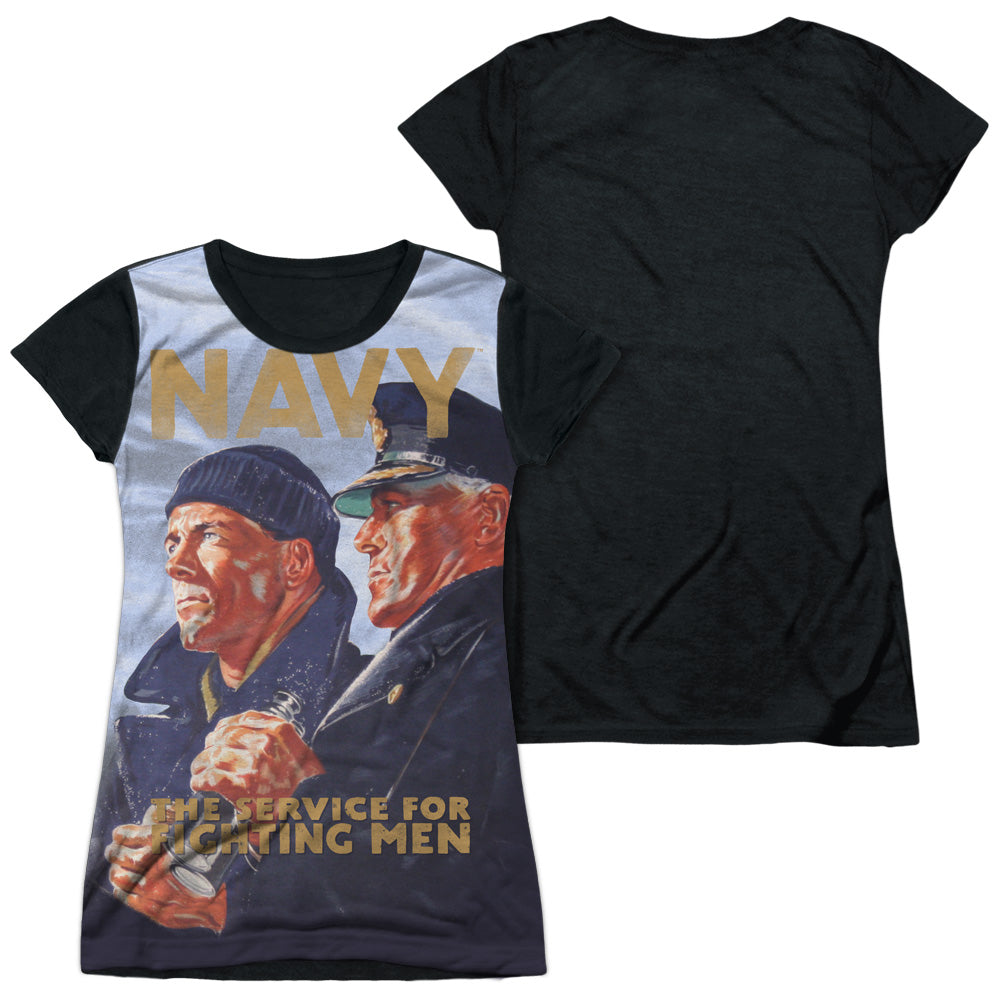 NAVY LONG GAZE-S/S JUNIOR POLY T-Shirt