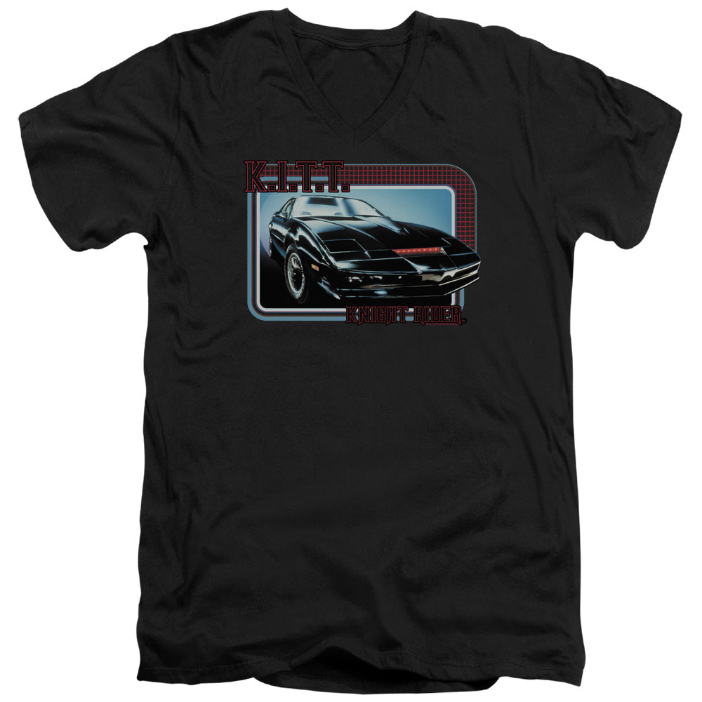 Knight Rider - Kitt - Short Sleeve Adult V-neck - Black T-shirt