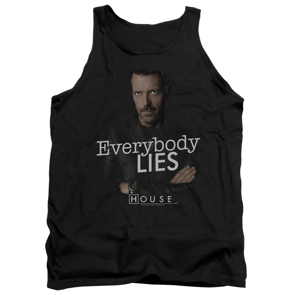 House - Everybody Lies - Adult Tank - Black