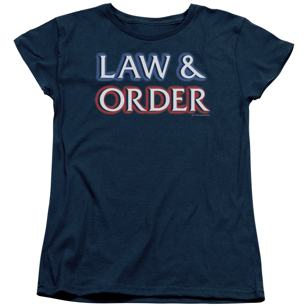 Law And Order - Logo - Short Sleeve Womens Tee - Navy T-shirt