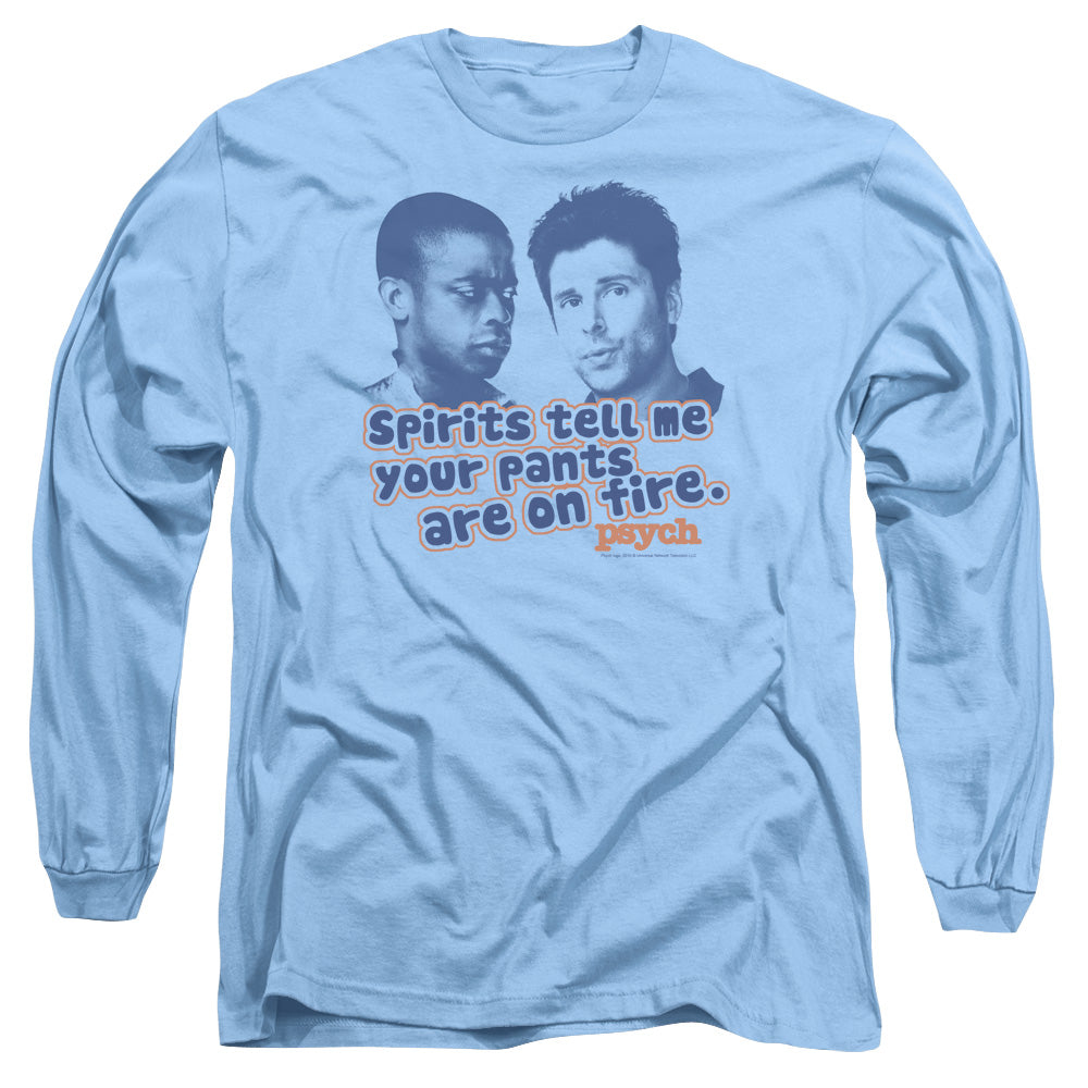 PSYCH PANTS ON FIRE - L/S ADULT 18/1 - CAROLINA BLUE T-Shirt