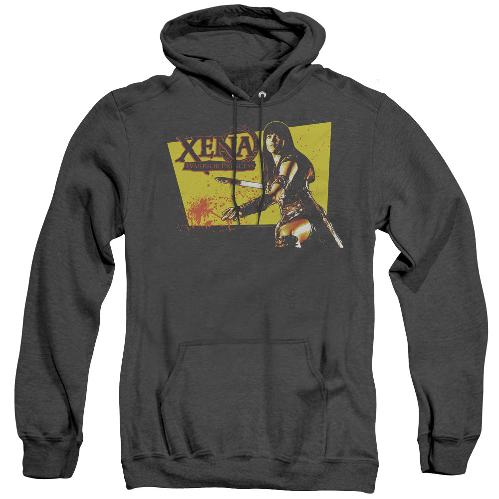 Xena - Cut Up - Adult Heather Hoodie - Black