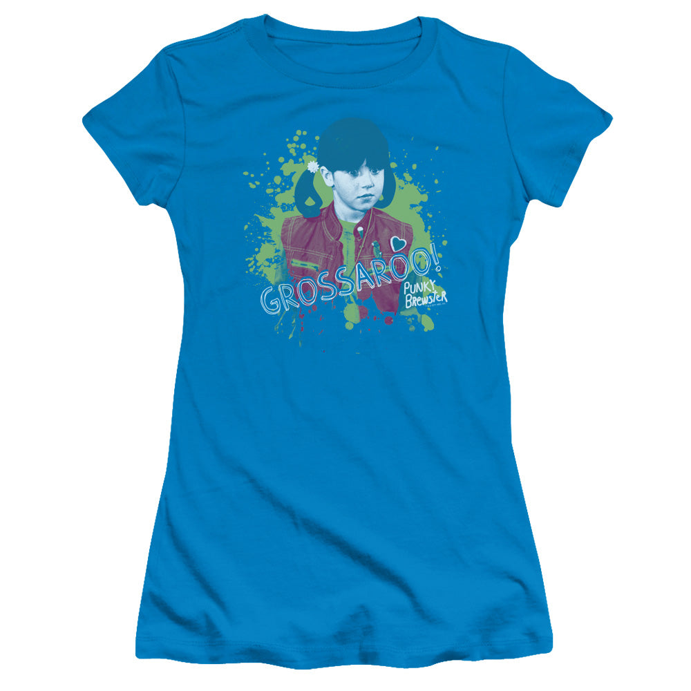 Punky Brewster - Grossaroo! - Short Sleeve Junior Sheer - Turquoise T-shirt