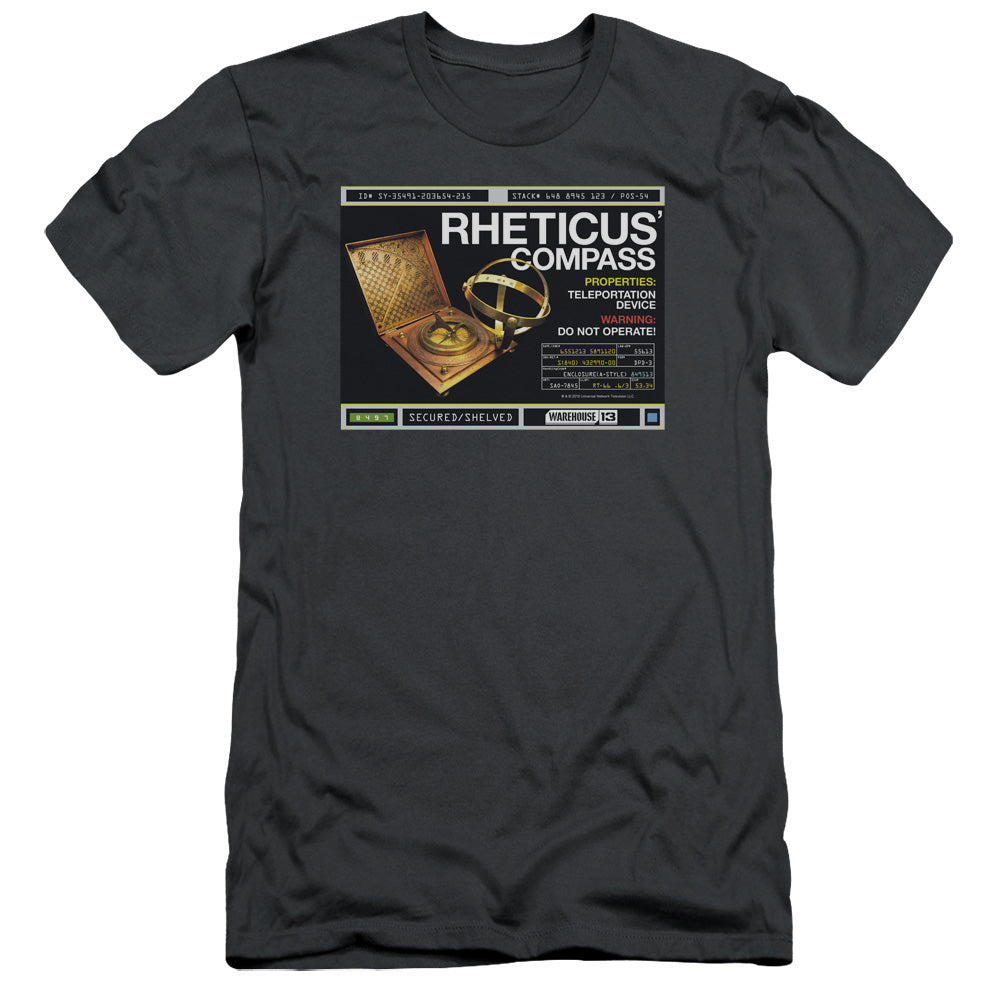 Warehouse 13 - Rheticus Compass - Short Sleeve Adult 30/1 - Charcoal T-shirt