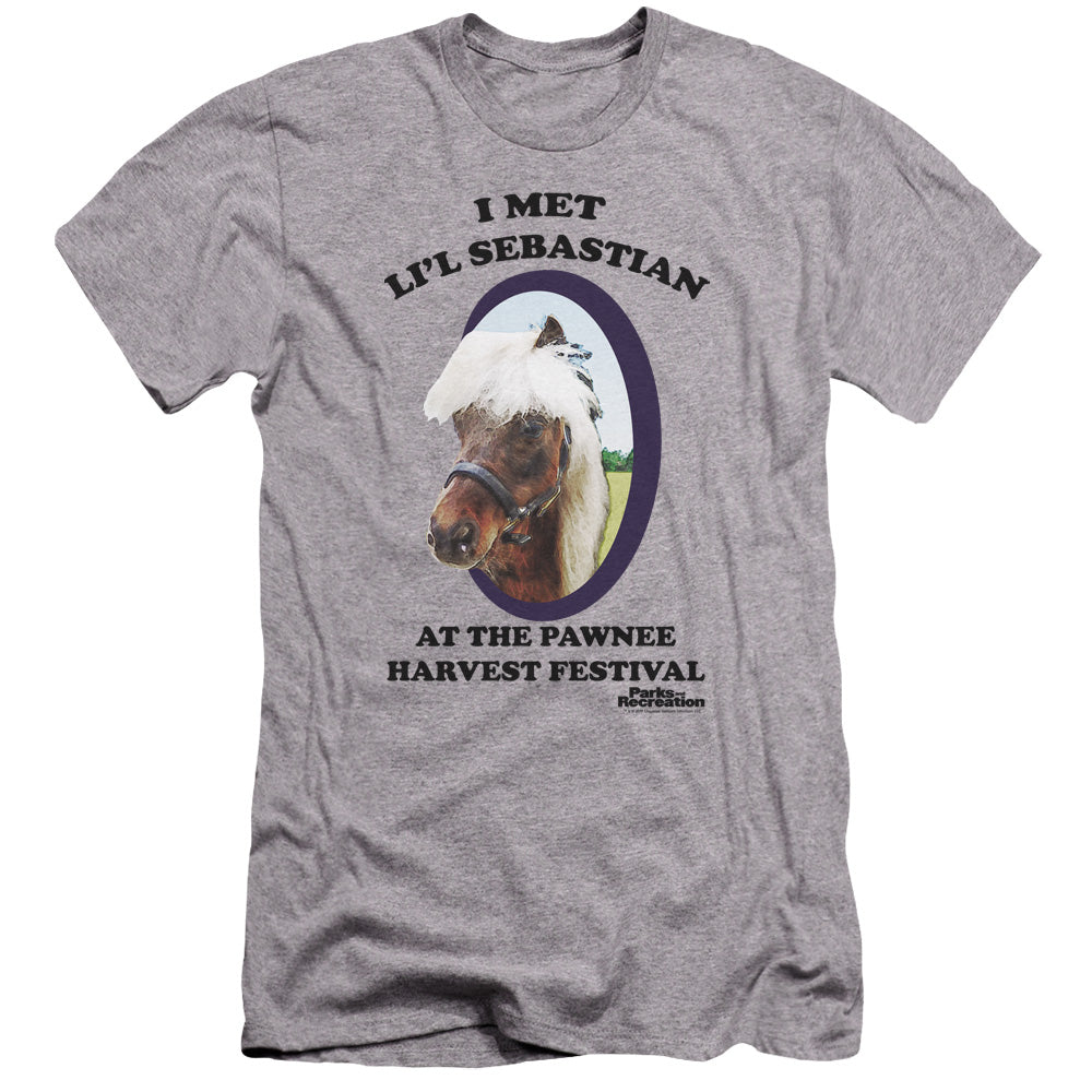 Parks And Rec Lil Sebastian-premuim Canvas Adult Slim Fit