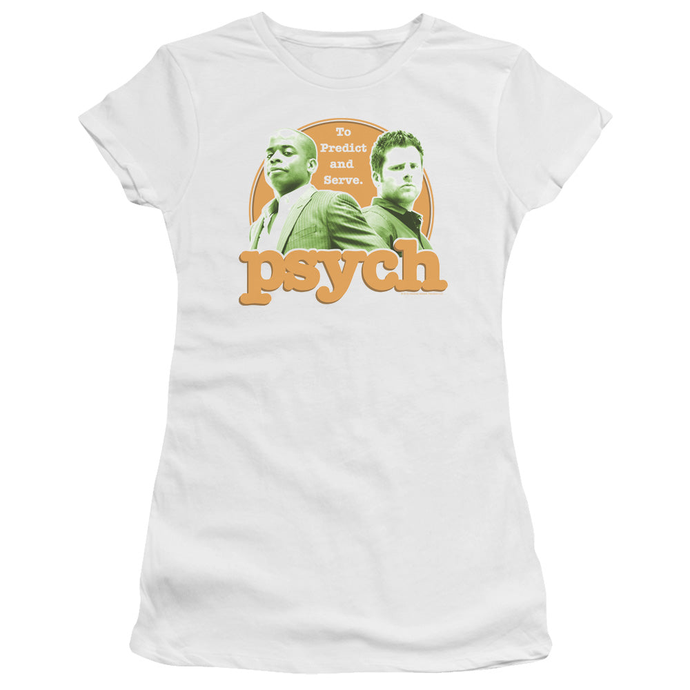 Psych - Predictable - Short Sleeve Junior Sheer - White T-shirt