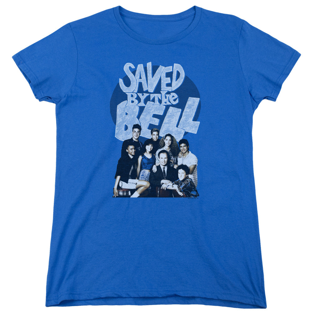 Saved By The Bell - Retro Cast - Short Sleeve Womens Tee - Royal Blue T-shirt