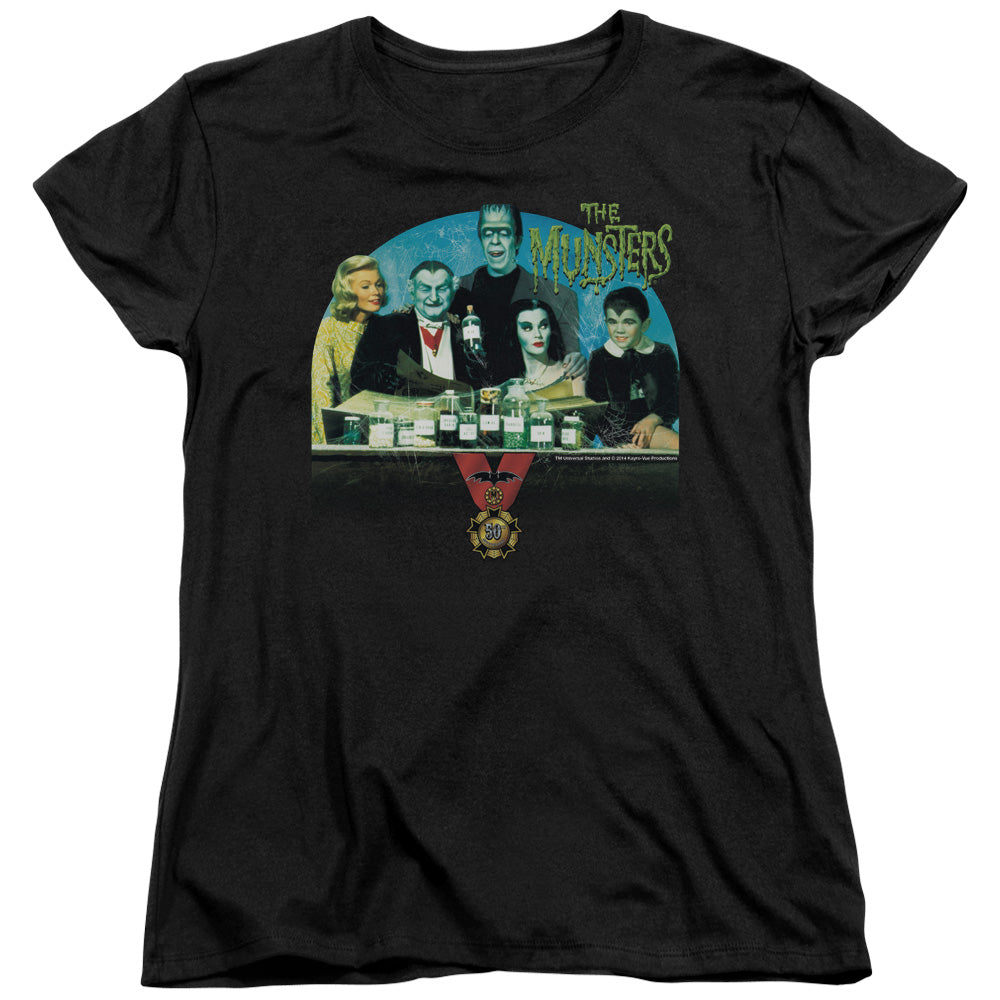 The Munsters - 50 Year Potion - Short Sleeve Womens Tee - Black T-shirt