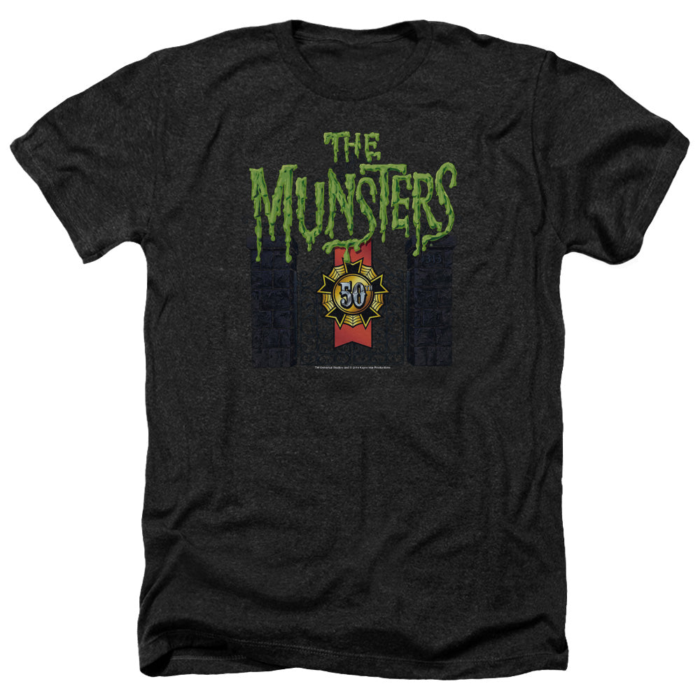 The Munsters - 50 Year Logo - Adult Heather-black