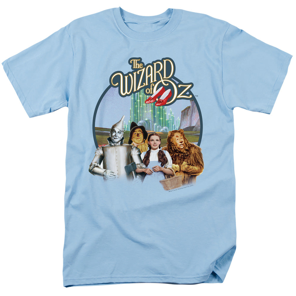 Wizard Of Oz - Were Off To See Wizard - Short Sleeve Adult 18/1 - Light Blue T-shirt