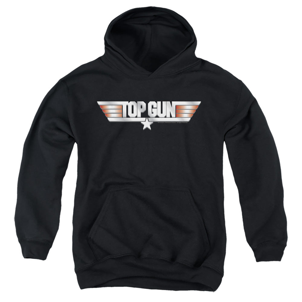 Top Gun - Logo - Youth Pull-over Hoodie - Black