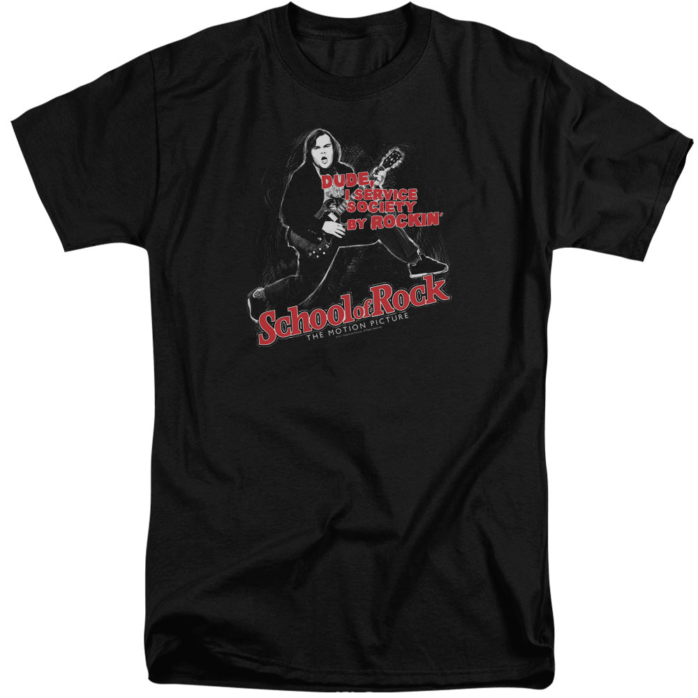 School Of Rock - Rockin - Short Sleeve Adult Tall - Black T-shirt