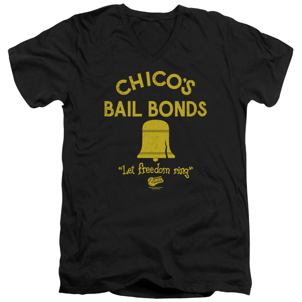 Bad News Bears - Chicos Bail Bonds - Short Sleeve Adult V-neck - Black T-shirt