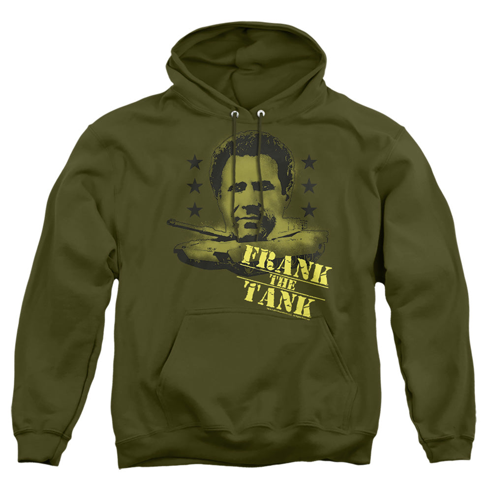 Old School - Frank The Tank - Adult Pull-over Hoodie - Military Green