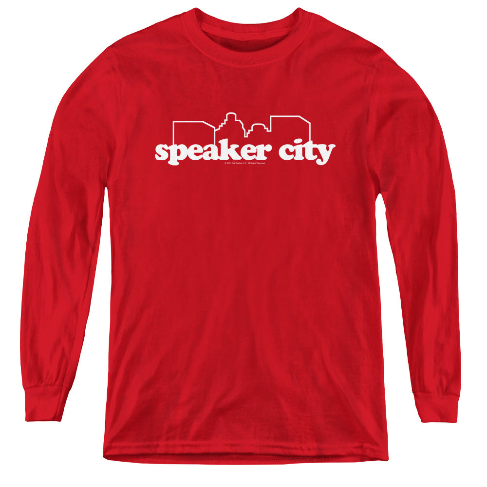 OLD SCHOO PEAKER CITY LOGO - YOUTH LONG SLEEVE TEE - RED T-Shirt