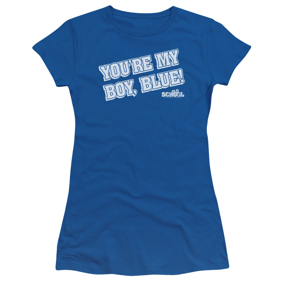 Old School - My Boy Blue - Short Sleeve Junior Sheer - Royal Blue T-shirt