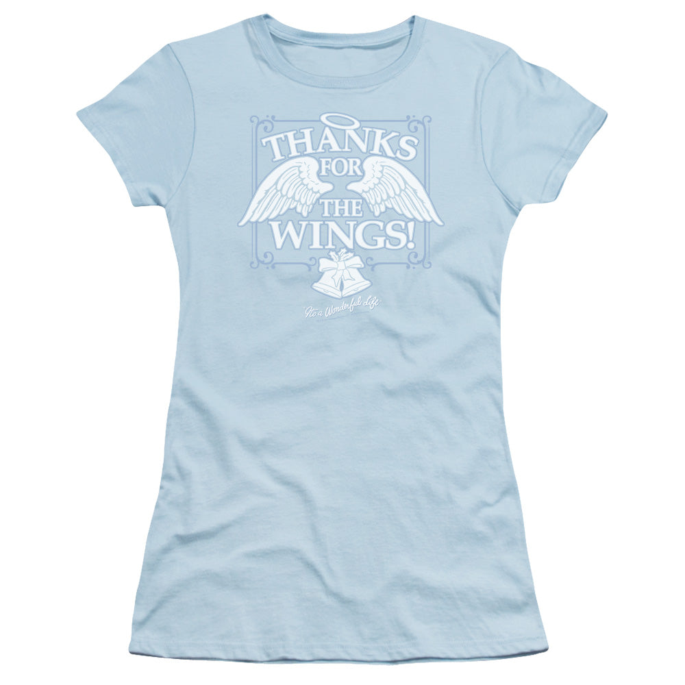 Its A Wonderful Life - Dear George - Short Sleeve Junior Sheer - Light Blue T-shirt