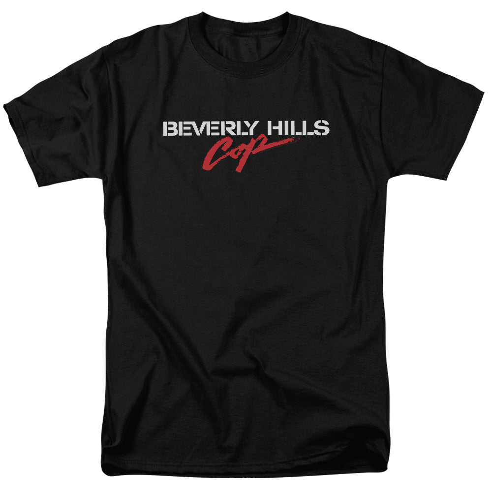 Beverly Hills Cop - Logo - Short Sleeve Adult 18/1 - Black T-shirt