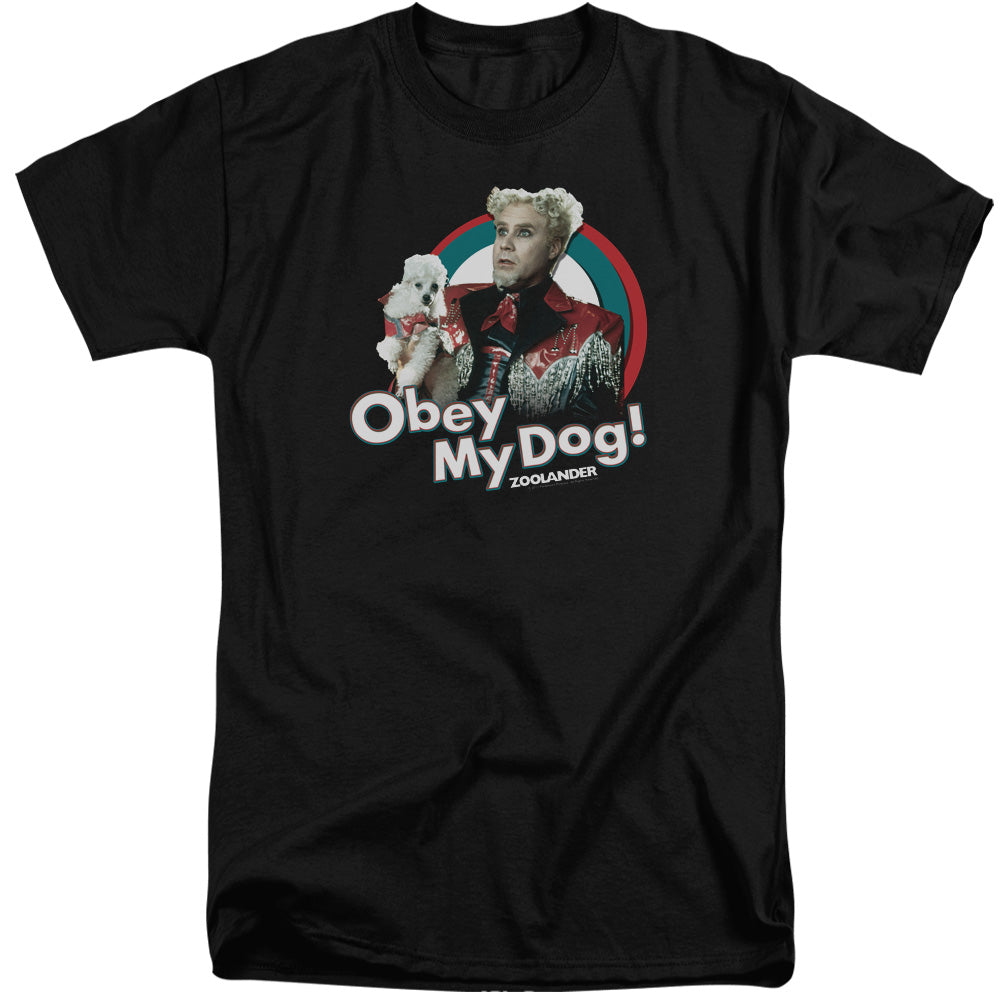 Zoolander - Obey My Dog - Short Sleeve Adult Tall - Black T-shirt